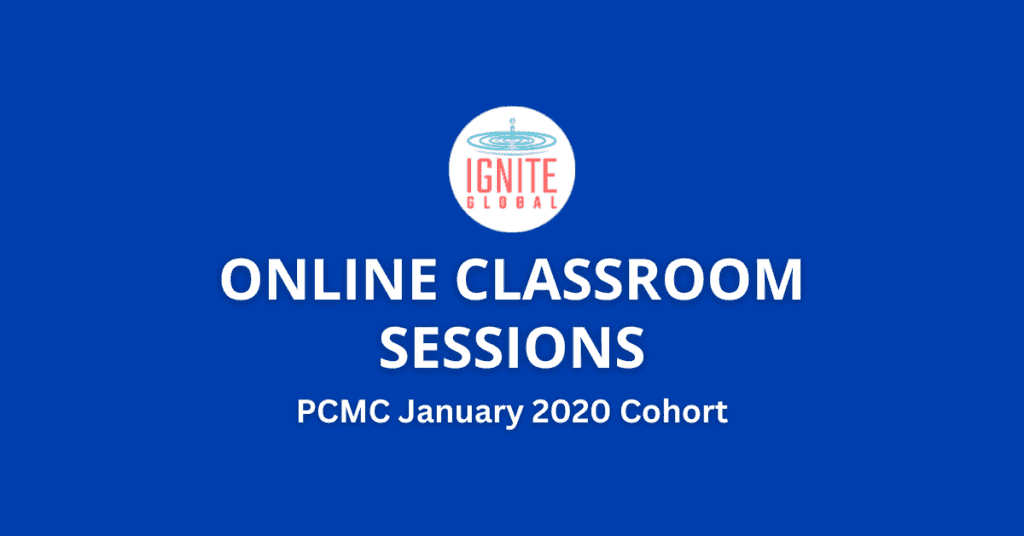 Online Classroom Sessions of PCMC January 2020 Cohort